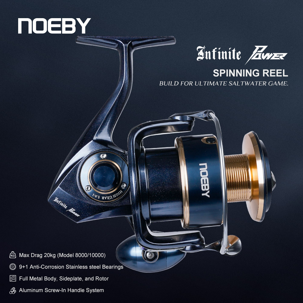 Surf Reel - ノビー インフィニットパワー スピニングフィッシングリール 5000H 6000H 8000H