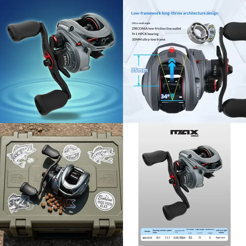 ZGLY アブガルシア エリート ドロッパーリール フィッシ - Baitcasting Reel のレビューと価格
