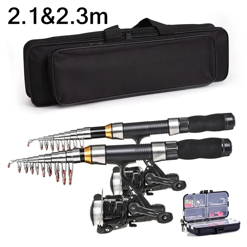 BRAVMAK 2.1/2.3m伸縮式釣り竿リールコンボフル - Reel Bag のレビューと価格